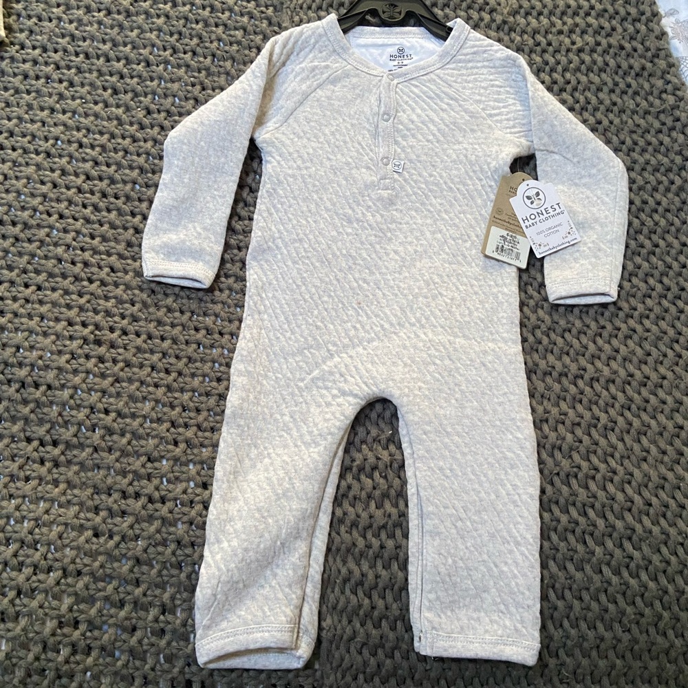 The Honest Company Cream Quilted Kids One Piece